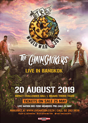THE CHAINSMOKERS WORLD WAR JOY ASIA TOUR